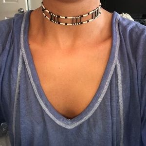 Free People beaded choker necklace